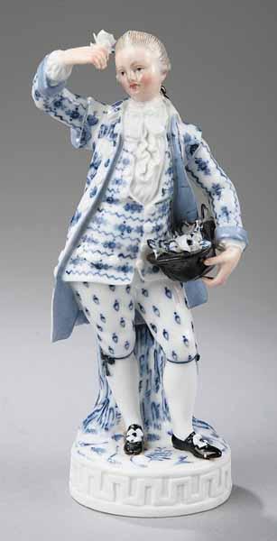 Appraisal: A Group of Three Meissen Blue and White Porcelain Figures