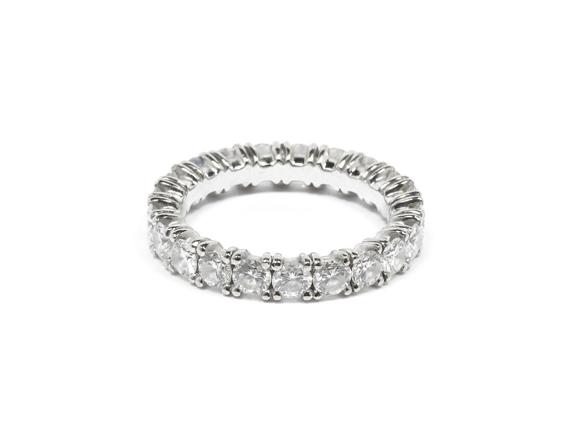 Appraisal: DIAMOND RING MERSMANN White gold Classic wedding band model set