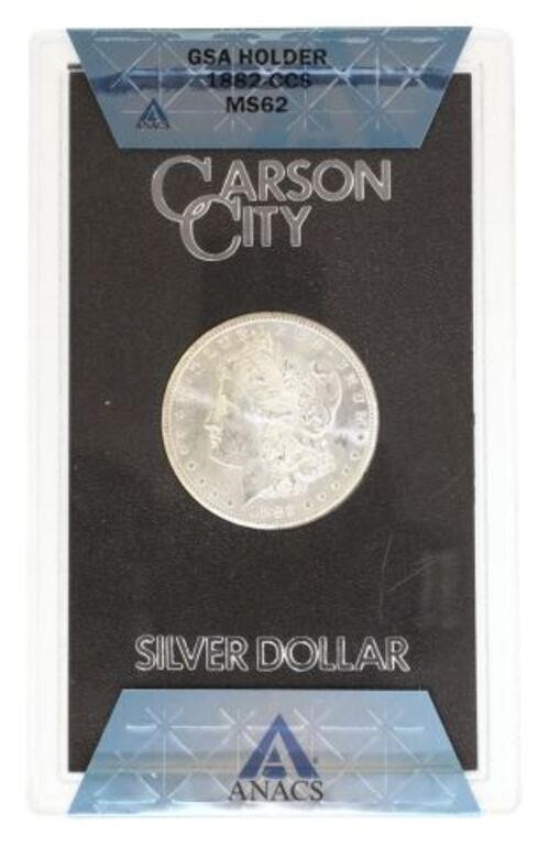 Appraisal: U S GSA Carson City Uncirculated Silver Dollar graded by