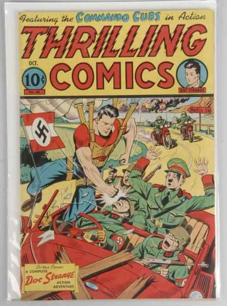 Appraisal: Thrilling Comics No Description This issue features a great Anti-Nazi