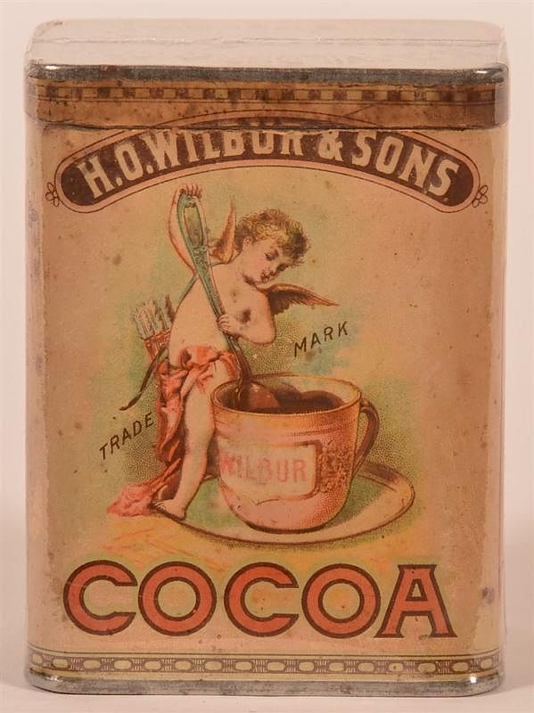 Appraisal: th C Wilburs Chocolate Cocoa Tin th C Wilburs Chocolate