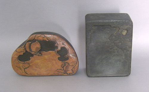 Appraisal: Two Chinese ink stones w and w