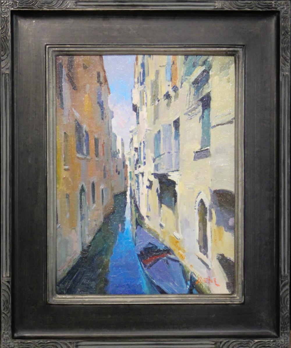 Appraisal: NICK STOQ United States st century oil on board Venice