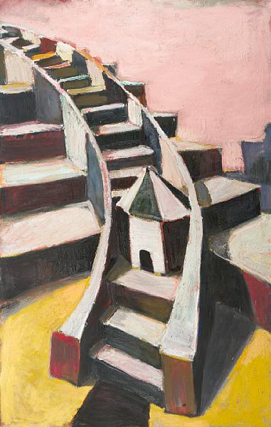 Appraisal: Chuck Connelly American born Staircase signed and dated 'Connelly Nov