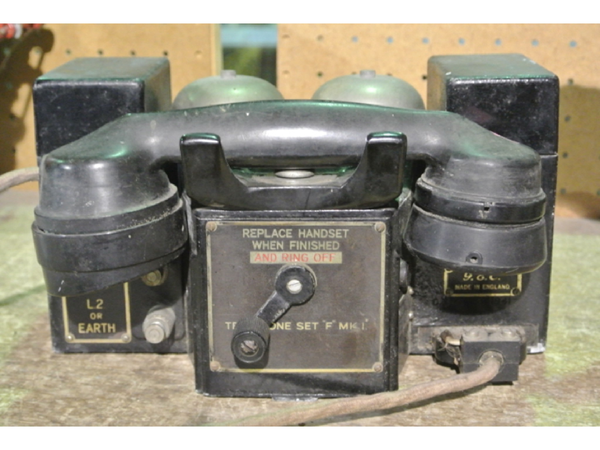 Appraisal: A th century field telephone set Model No F Mk