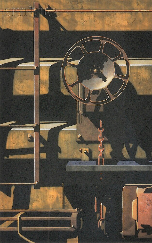 Appraisal: Robert Cottingham American b For Jesse from the ROLLING STOCK