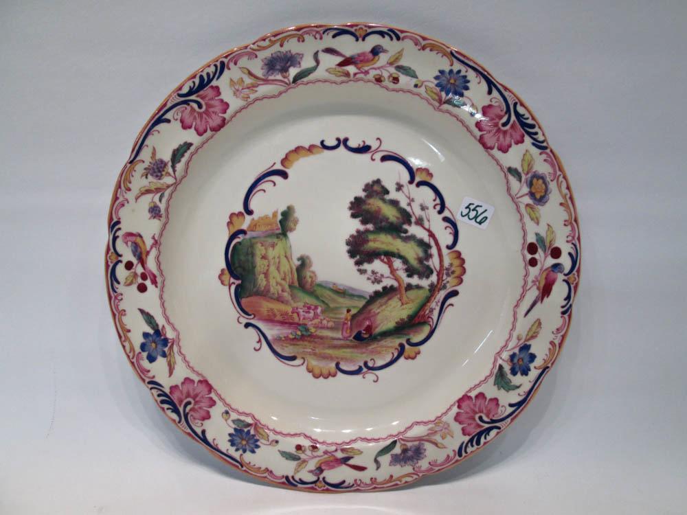 Appraisal: COPELAND SPODE ROUND PORCELAIN PLATTER Spode's Gobelin pattern Diameter inches