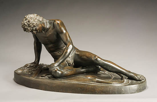 Appraisal: Italian Bronze Figure of 'The Dying Gaul' After the Roman