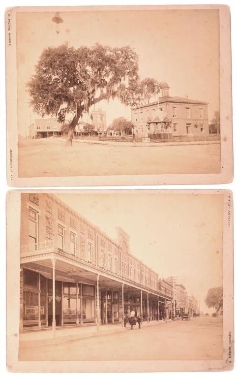 Appraisal: A pair of th century mounted photographs of Ocala Florida