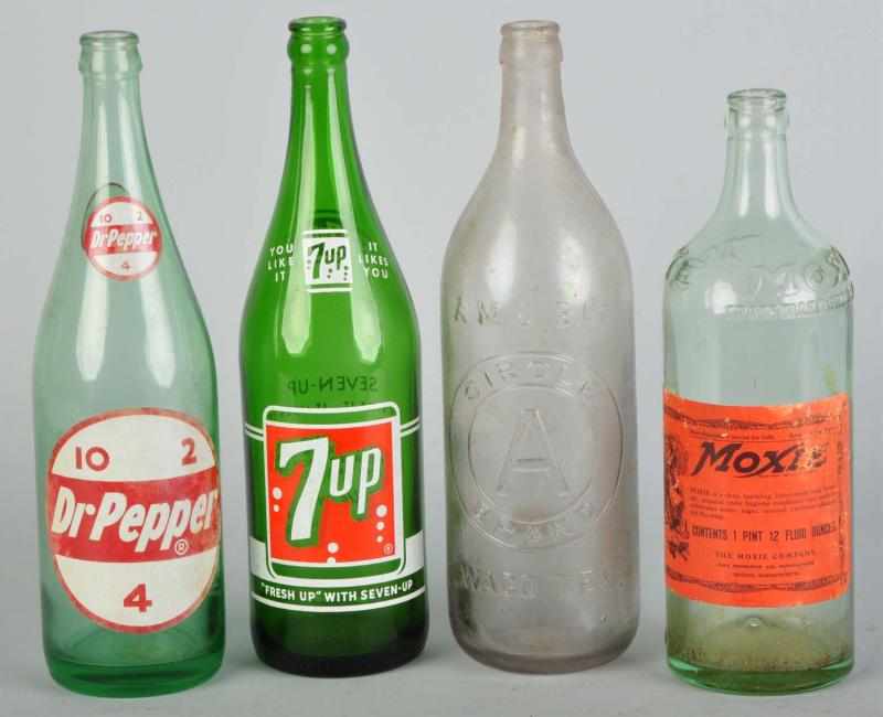 Appraisal: Lot of Assorted Soda Bottles Description to s Includes Moxie