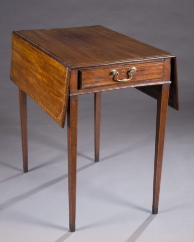 Appraisal: George III Inlaid Mahogany Pembroke Table First half of the