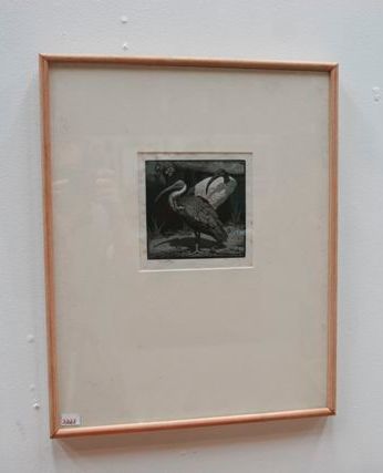 Appraisal: Lionel Lindsay Pair of Ibis work on paper framed and