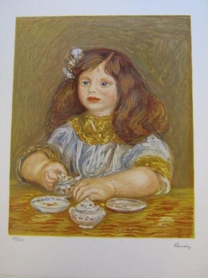 Appraisal: PIERRE-AUGUSTE RENOIR after Portrait de Fille Color lithograph x mm