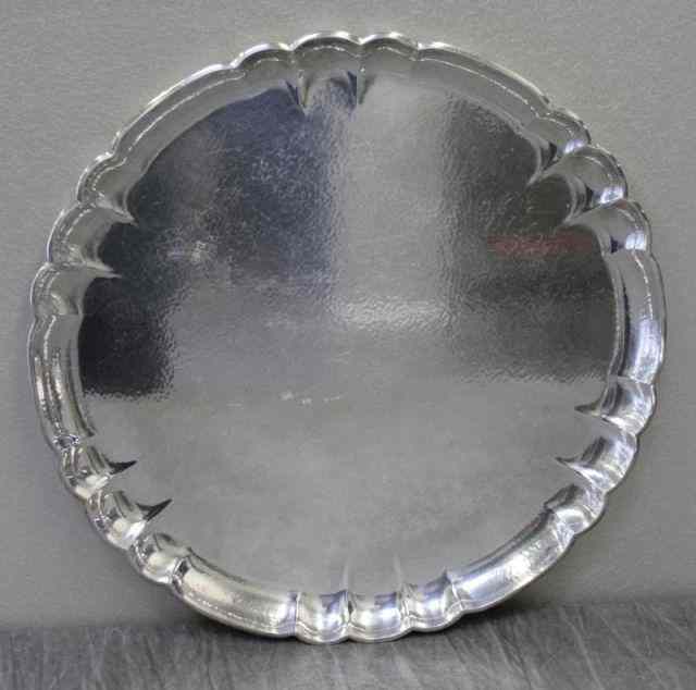 Appraisal: STERLING Georg Jensen Sterling Silver Tray With fluted edge and