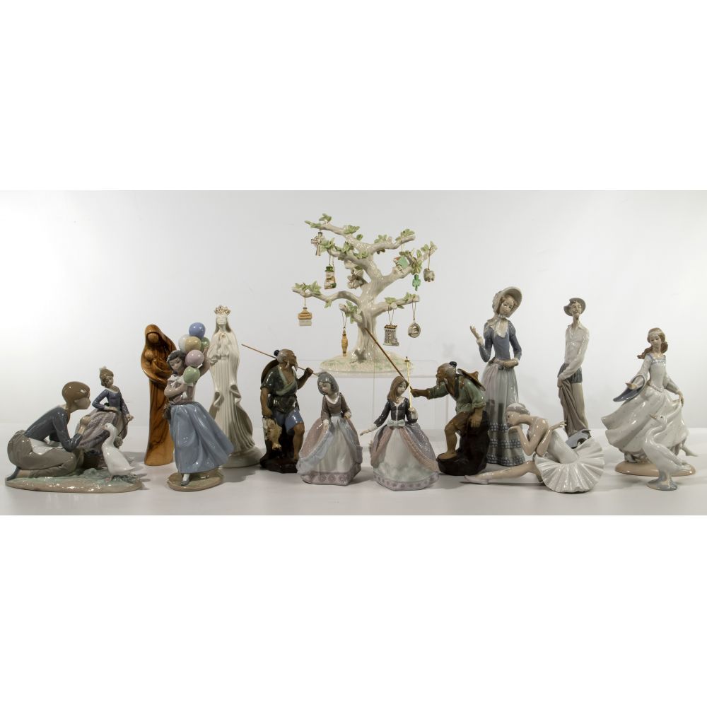 Appraisal: LLADRO AND LENOX CERAMIC FIGURINE ASSORTMENT items Lladro all glazed