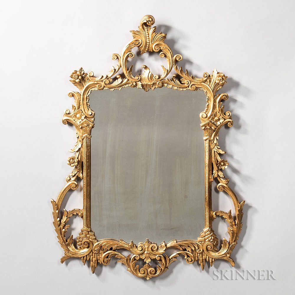 Appraisal: Rococo Revival Carved Giltwood Mirror Rococo Revival Carved Giltwood Mirror