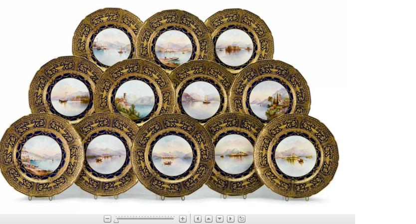 Appraisal: Set of twelve Royal Doulton porcelain cabinet platespainted by percy