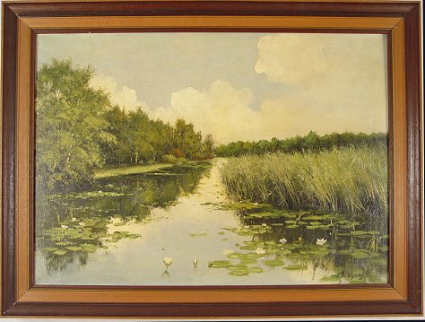 Appraisal: BAAIJENS Franciscus Dutch - Stream with Lilies OIL C ''