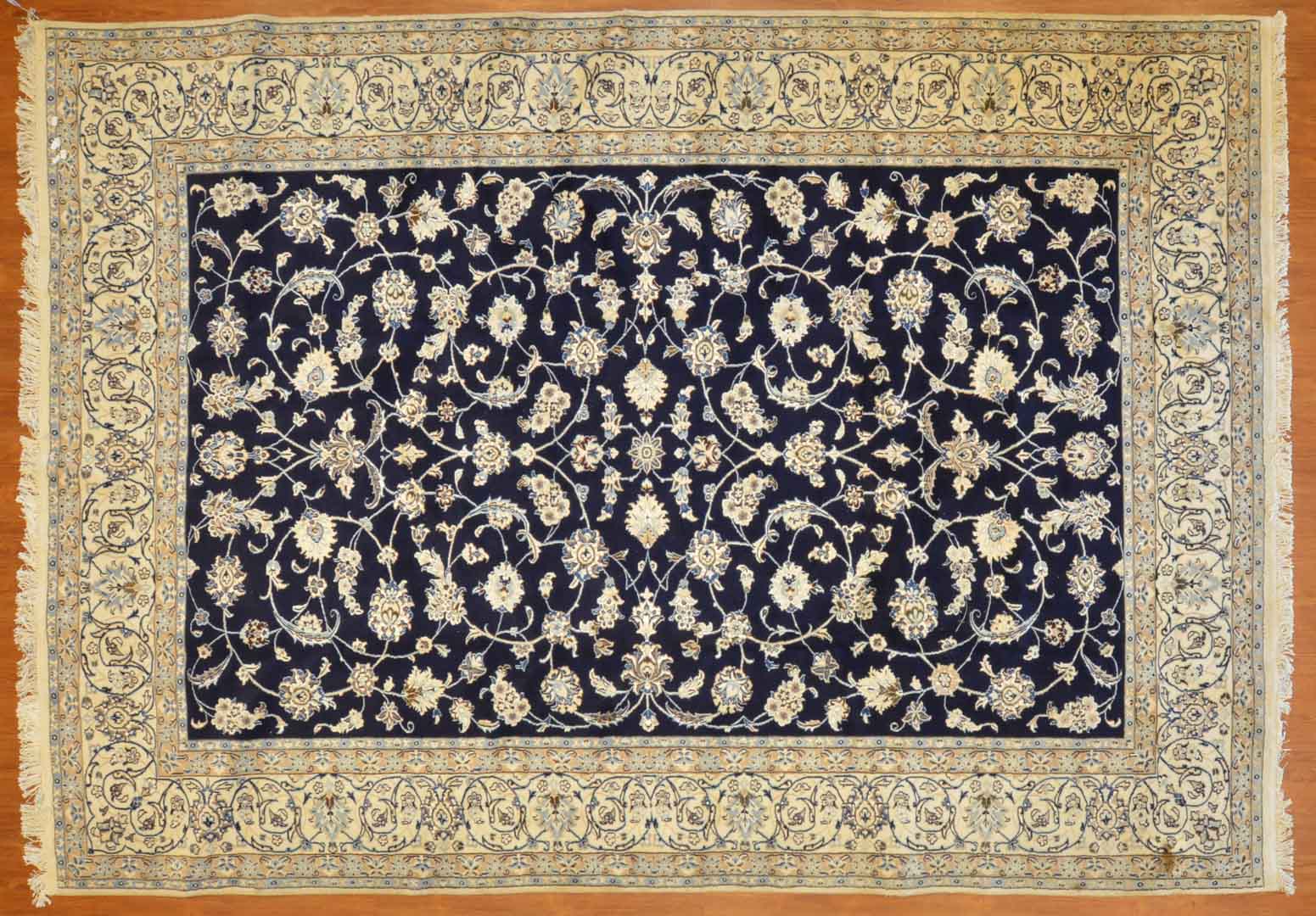 Appraisal: Persian Nain carpet approx x Iran modern Condition Small stain