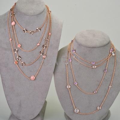 Appraisal: IPPOLITA ROSE NECKLACES Collection of four chains includes quartz pink