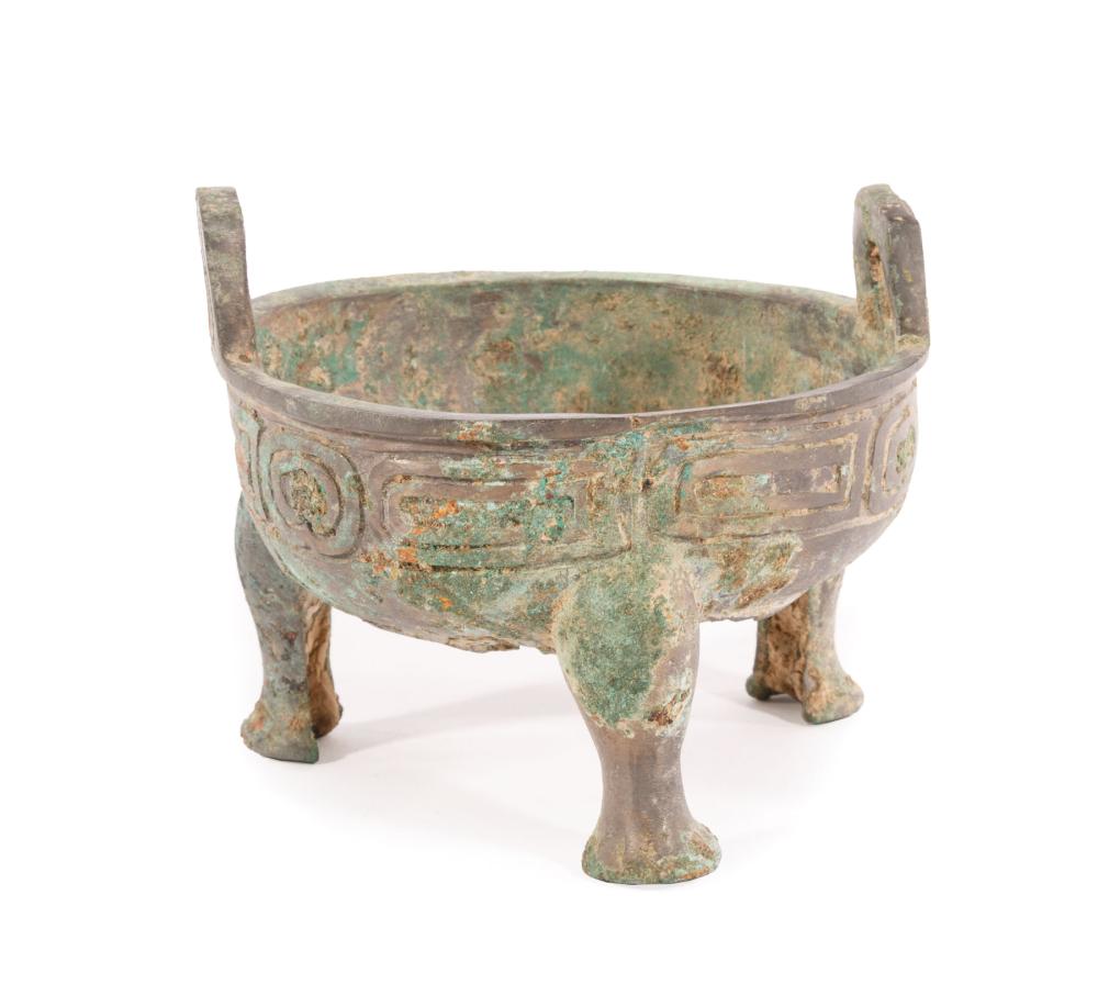 Appraisal: Chinese Bronze Tripod Vessel Ding probably Spring and Autumn Period