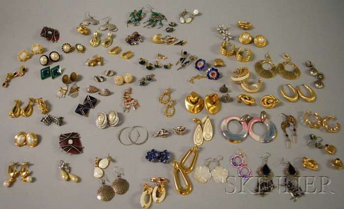 Appraisal: Group of Costume Earrings including signed pieces from Monet Trifari