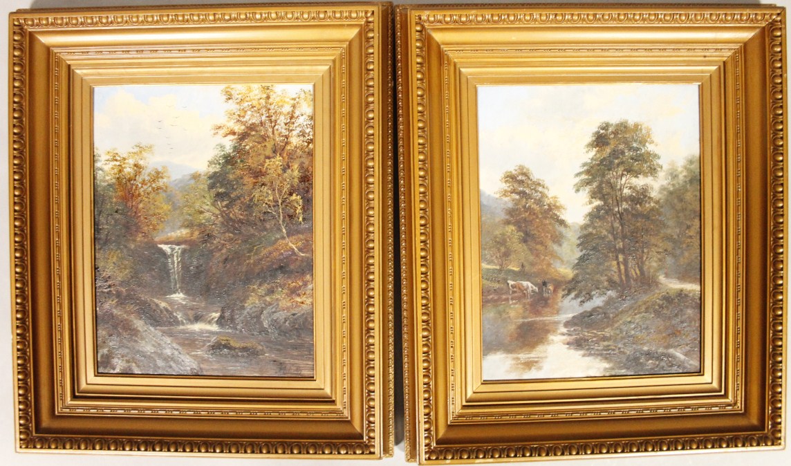 Appraisal: J G Duffy thC English School Waterfall and trees with