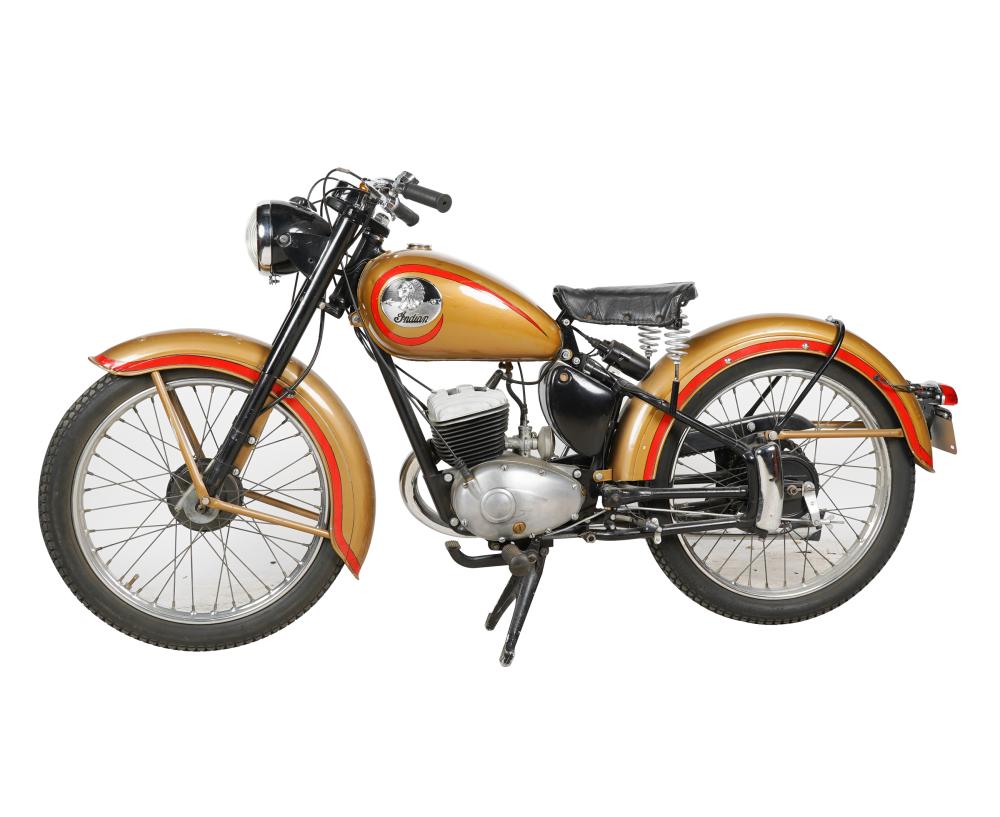 Appraisal: INDIAN LANCE GOLD MOTORCYCLEFRAME ODOMETER CONDITION Low quality amateur repaint