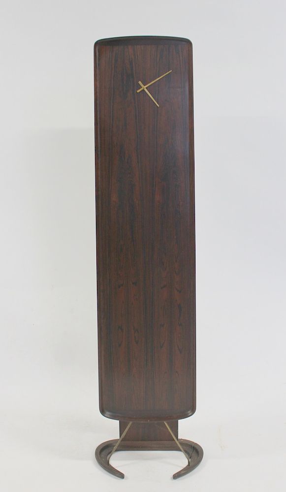 Appraisal: MIDCENTURY Hovmand Olsen Rosewood Standing Clock Cabinet From Pound Ridge