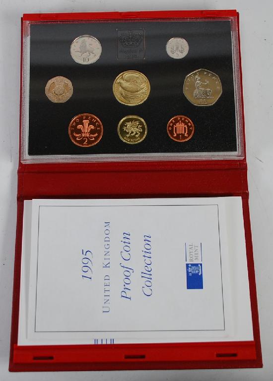 Appraisal: UNITED KINGDOM PROOF COIN COLLECTION of eight coins one penny