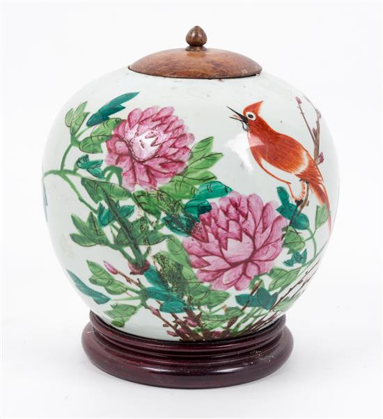 Appraisal: Sale Lot A Chinese Porcelain Jar and Cover of ovoid