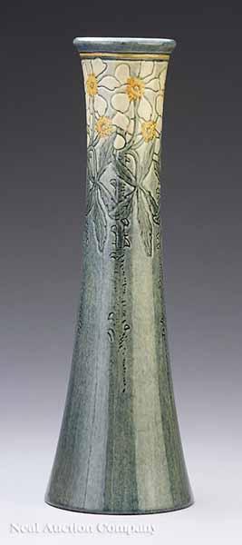 Appraisal: A Newcomb College Art Pottery High Glaze Vase decorated by