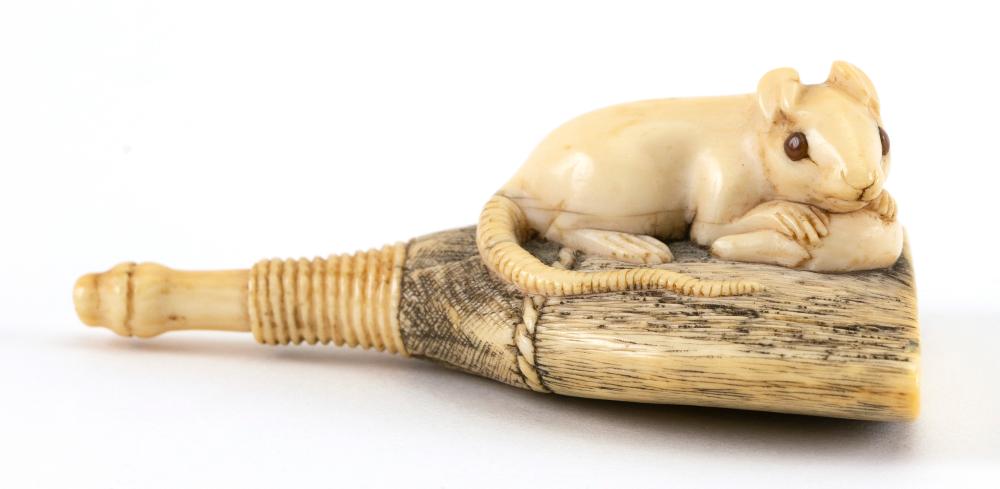 Appraisal: JAPANESE NETSUKE TH CENTURY LENGTH JAPANESE NETSUKE th Century A