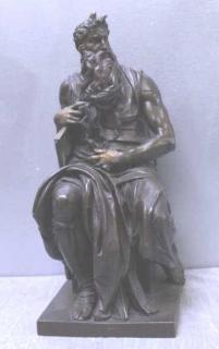 Appraisal: Barbedienne F Bronze Sculpture of Moses Signed on the base