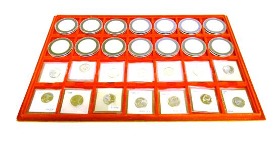 Appraisal: COINS Tray of Coins Includes Morgan Dollars from to grading