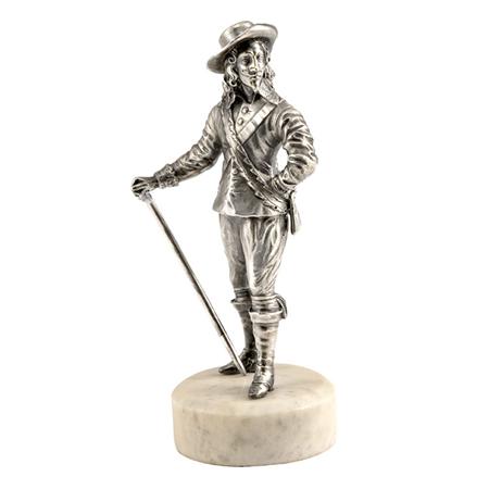 Appraisal: Victorian Cast Silver Figure of Charles I Estimate -