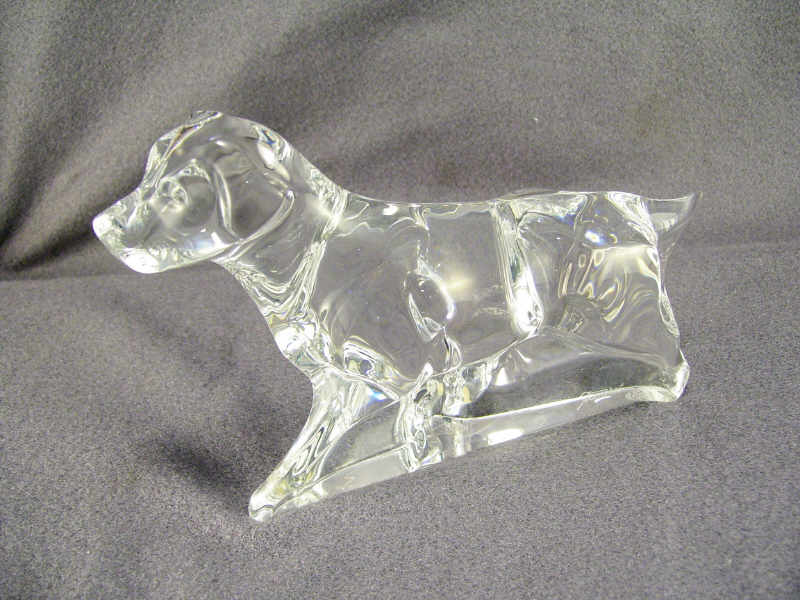 Appraisal: Baccarat Crystal Labrador Crystal dog signed Baccarat measures high and