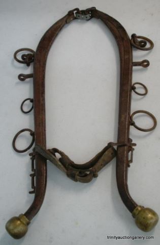 Appraisal: Pair of Horse Hames with Brass Ball TipsAll intact and