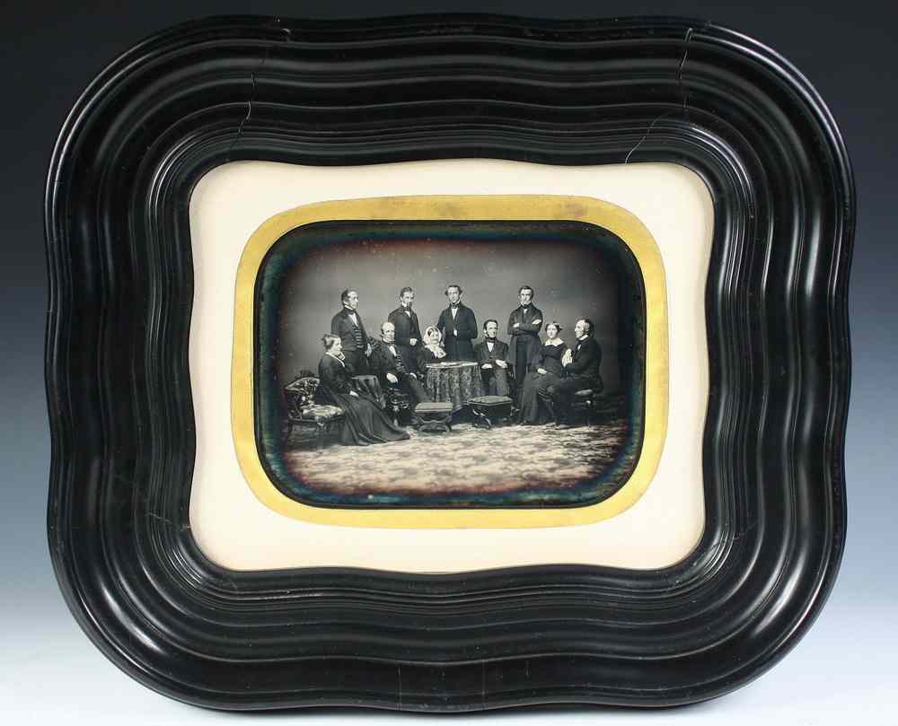 Appraisal: WHOLE PLATE DAGUERREOTYPE - Original Whole Plate Daguerreotype Photograph by