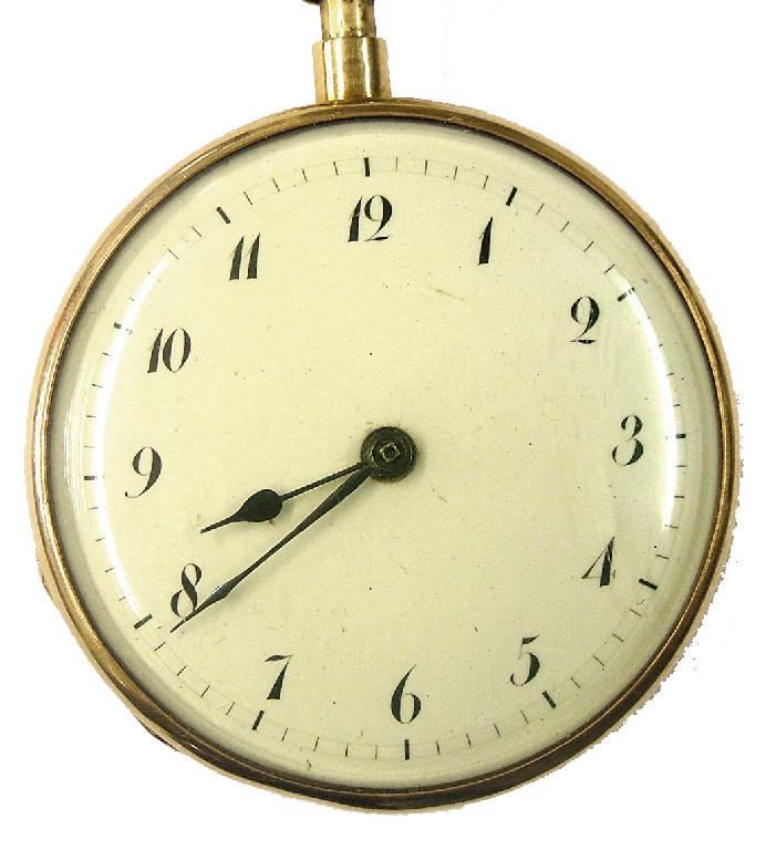 Appraisal: Continental gold pocket watch with plunge repeat the white dial