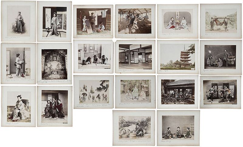 Appraisal: Group of Japanese Tinted Albumen Prints Meiji period most attributed