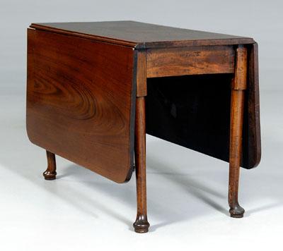 Appraisal: Signed Queen Anne drop-leaf table mahogany and other mixed hardwoods