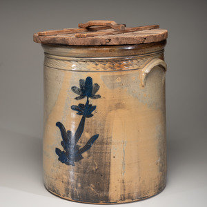 Appraisal: An Eight-Gallon Cobalt Decorated Stoneware Crock Likely Ohio th Century