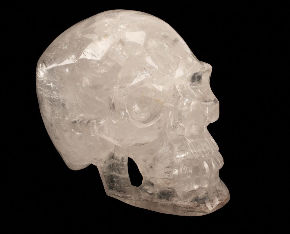 Appraisal: Carved Rock Crystal Skull h in w in d in