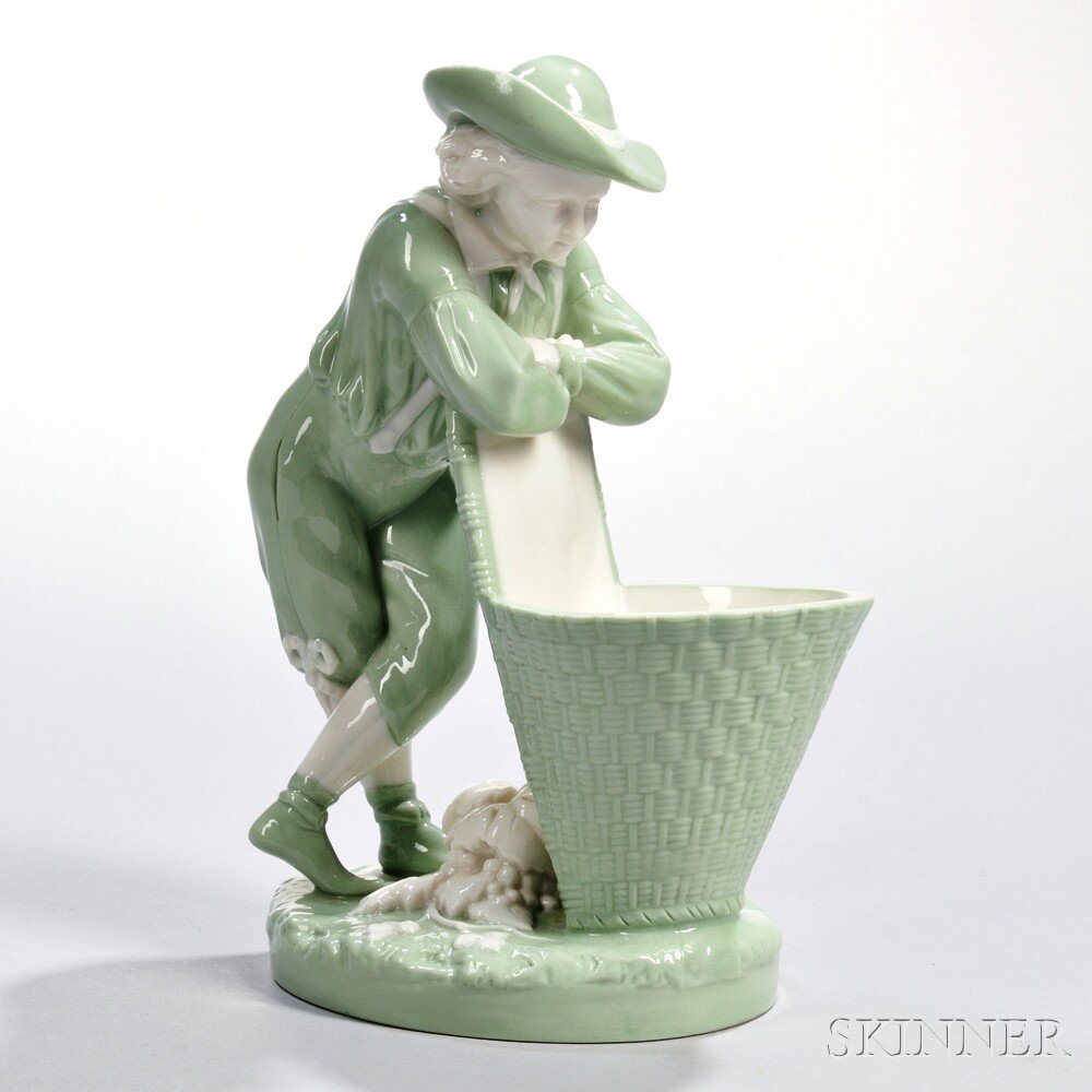 Appraisal: Minton Celadon Glazed Figure England c modeled as a boy