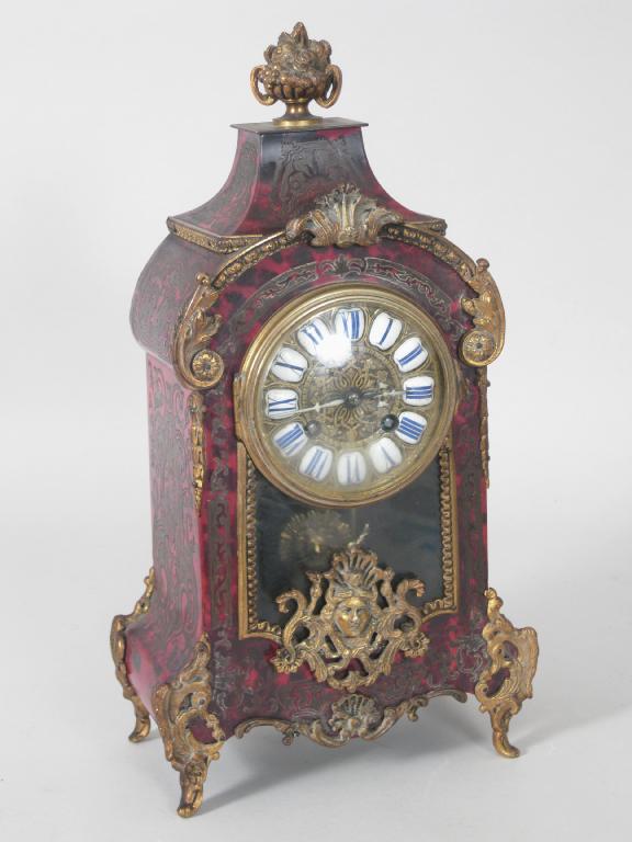 Appraisal: A th Century Louis XV style Mantel Clock in red