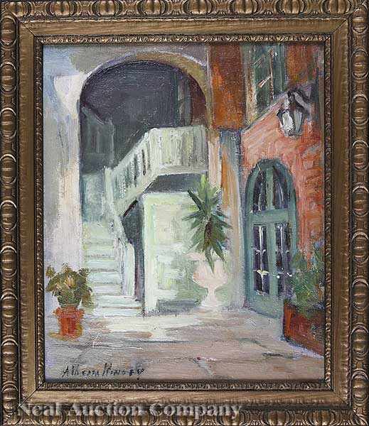 Appraisal: Alberta Kinsey American Louisiana - Brulatour Courtyard oil on canvas