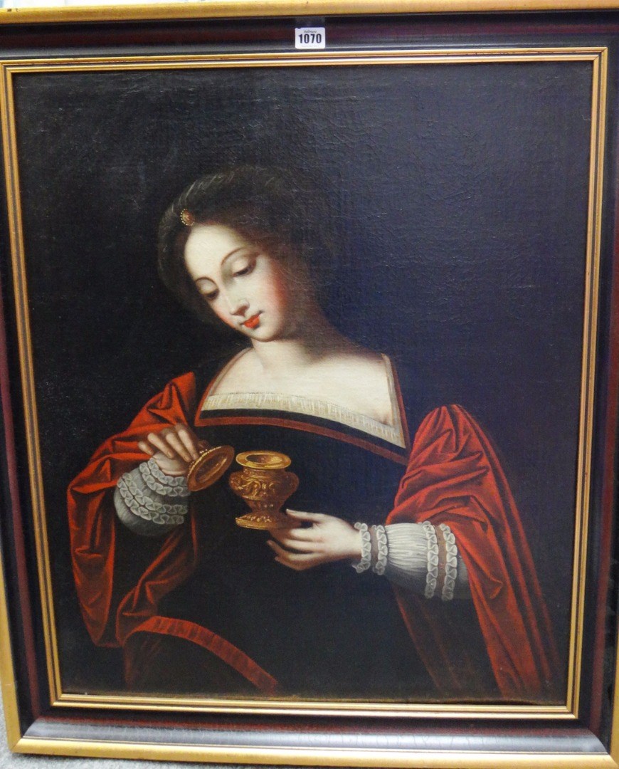 Appraisal: After Ambrosius Benson The Penitent Magdalene oil on canvas cm