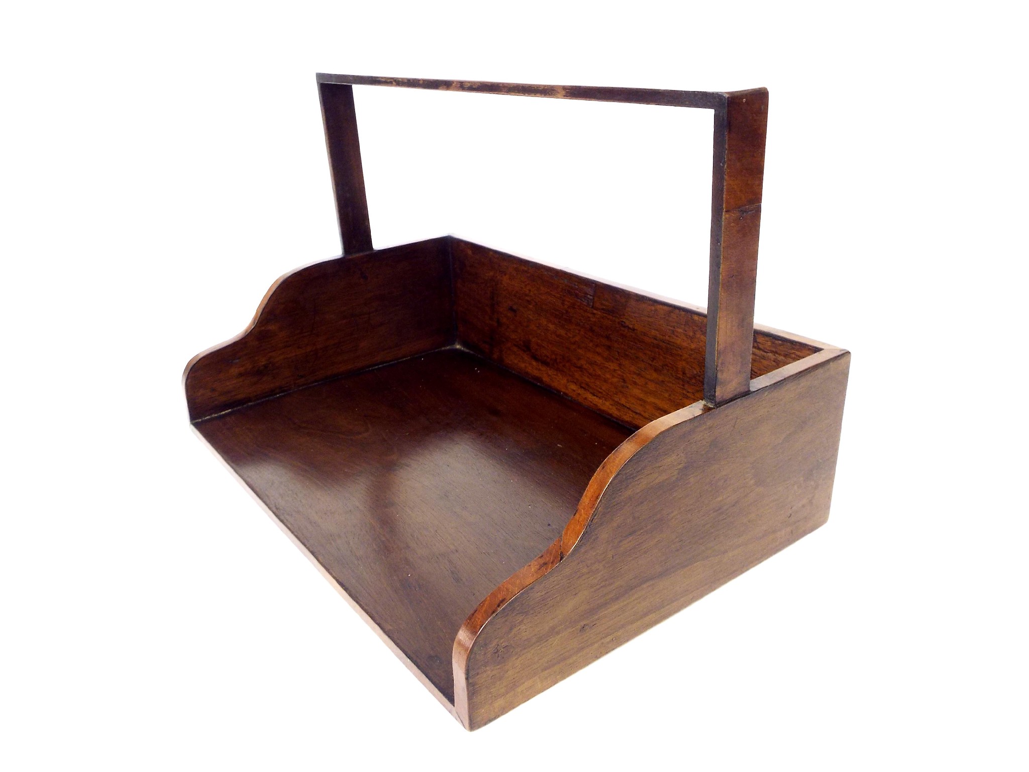 Appraisal: th century mahogany book carrier long