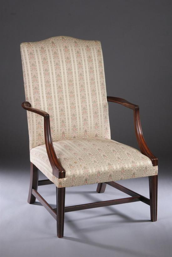 Appraisal: AMERICAN-FEDERAL STYLE WALNUT LOLLING CHAIR Late th early th century